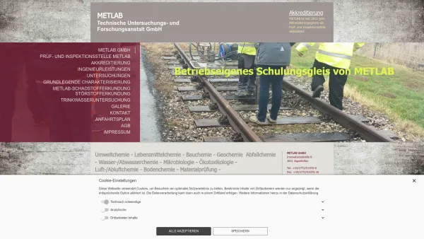 Website Screenshot: METLAB Technische Untersuchungs und Forschungsanstalt GmbH - METLAB Technische Untersuchungs- und Forschungsanstalt GmbH - Date: 2023-06-23 12:07:04