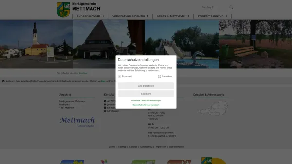 Website Screenshot: Gemeindeamt Marktgemeinde Mettmach - Mettmach - Zentrum - Date: 2023-06-23 12:07:04