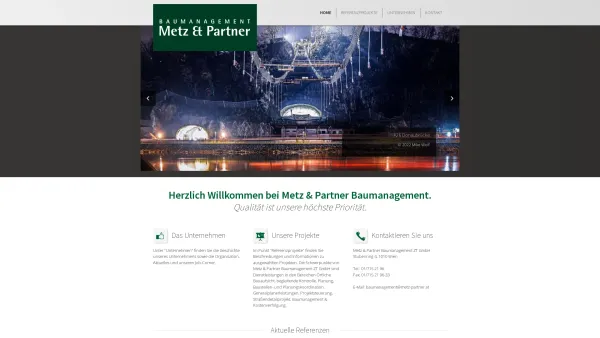 Website Screenshot: Metz Partner Baumanagement - Metz & Partner Baumanagement | - Date: 2023-06-23 12:07:04