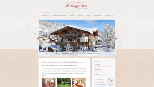 Website Screenshot: Der Metzgerhof Ferienwohnungen und Appartements Niederau Wildschönau Österreich Austria - Niederau Wildschönau Ferienwohnungen privat - Metzgerhof - Date: 2023-06-23 12:07:04