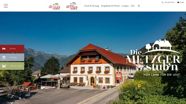 Website Screenshot: Die Metzgerstubn - Die METZGERstub'n / Stammhaus & Landhaus im Lungau - Date: 2023-06-14 10:37:27