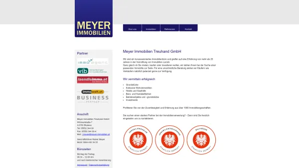 Website Screenshot: Meyer Immobilien - Meyer Immobilien Treuhand GmbH - Date: 2023-06-14 10:43:50
