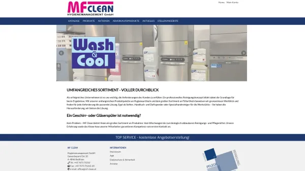Website Screenshot: MF CLEAN - MF Clean Hygienemanagement-Home - Date: 2023-06-23 12:07:05