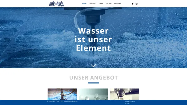 Website Screenshot: auf mfk-tech.at - Wasserstrahlschneiden Voitsberg | Mfk Tech | Steiermark - Date: 2023-06-23 12:07:07