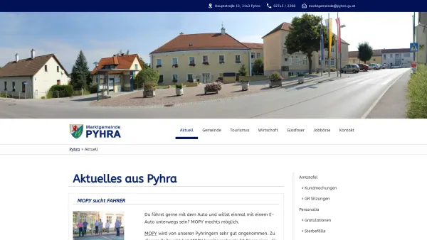 Website Screenshot: Gemeindeamt HerzlichPyhra - Aktuell - Pyhra - Date: 2023-06-14 10:43:50
