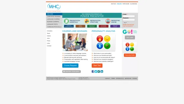 Website Screenshot: MHC Business Language Training GmbH - MHC Business Language Training - Date: 2023-06-14 10:43:53