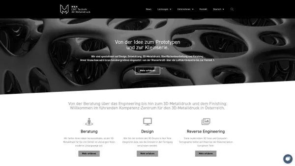 Website Screenshot: M&H cnc-technik gmbh - M&H CNC Technik – 3D Metalldruck Zentrum - Date: 2023-06-15 16:02:34