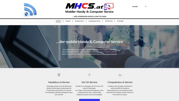 Website Screenshot: MHCS.at Osterauer Florian - Wir verbinden Mensch und Technik - Handy & Computer Kurse. - Date: 2023-06-23 12:07:07