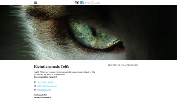Website Screenshot: Kleintierpraxis Telfs - miau & wau – Kleintierpraxis Telfs - Date: 2023-06-23 12:07:07