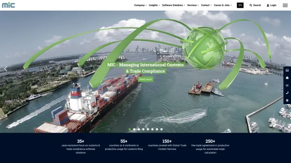 Website Screenshot: MIC Datenverarbeitungs GmbH - MIC - your specialist for customs & trade compliance | mic-cust.com - Date: 2023-06-14 10:43:53