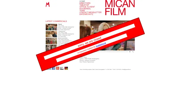 Website Screenshot: MICANFILM - Mican Film - Mican Web - Mican Offspace | Home - Date: 2023-06-23 12:07:07