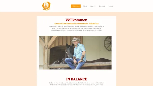 Website Screenshot: In Balance Kinesiologische Praxis & Seminare - In Balance sein - in balance - Michael Fritzenwanger - Date: 2023-06-23 12:07:07