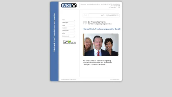 Website Screenshot: MGV - Versicherungen Michael Graf - Michael Graf, Versicherungsmakler - Date: 2023-06-23 12:07:07