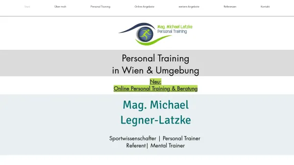 Website Screenshot: Mag. Michael Latzke Personal Training - Personal Training | Mag. Michael Latzke - Personal Training | Wien - Date: 2023-06-14 10:43:53