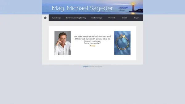 Website Screenshot: Mag. Michael Sageder Psychotherapie, Supervision, Coaching - Mag. Michael Sageder - Psychotherapie, Supervision, Coaching - Date: 2023-06-23 12:07:07