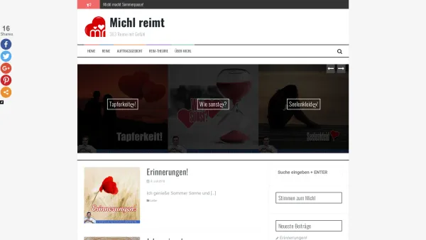 Website Screenshot: Michael Span - Michl reimt Reime mit Gefühl - Date: 2023-06-15 16:02:34