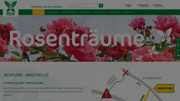 Website Screenshot: Erna Micko Helmut Micko Gesellschaft bügerlichem micko.at - Micko Pflanzenparadies - Schönheit die sich entfaltet - Date: 2023-06-23 12:07:05