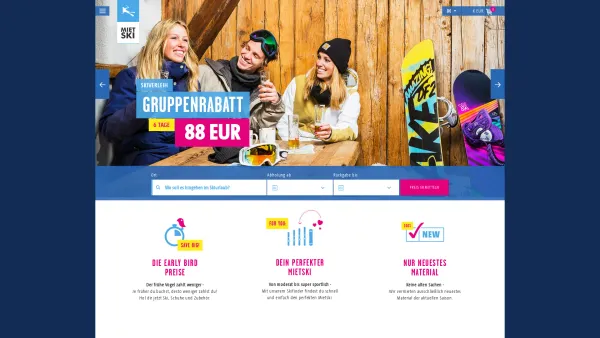 Website Screenshot: Skiverleih MIETSKI.COM Leihski ab 19 Euro pro Woche - Skiverleih MIETSKI COM | Ski mieten ab 19 € die Woche - Date: 2023-06-15 16:02:34