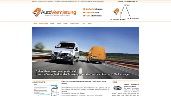 Website Screenshot: AutoVermietung - AutoVermietung - Mietwagen Transporten online mieten » Online - Reservierung - Date: 2023-06-23 12:07:10