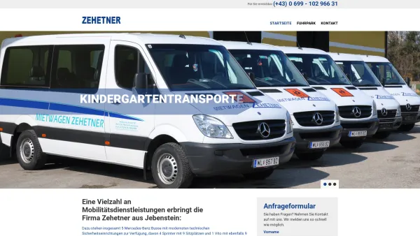Website Screenshot: Mietwagen Zehetner - Mietwagen - Zehetner - Date: 2023-06-14 10:43:53