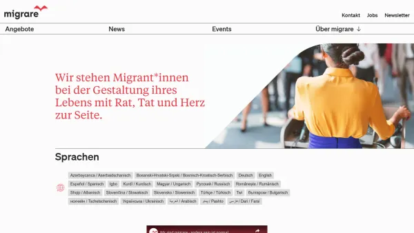 Website Screenshot: migrare - Zentrum für MigrantInnen OÖ - Home - Migrare - Date: 2023-06-14 10:43:53