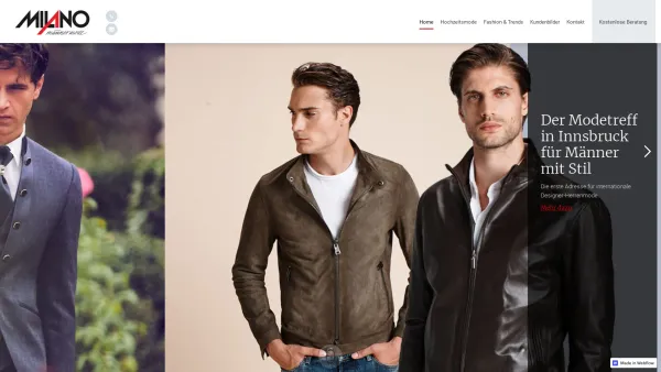 Website Screenshot: Milano Zentrum internationaler Mode - MILANO Männermode | Innsbruck Tirol | Hochzeitsmode & Fashion - Date: 2023-06-23 12:07:10