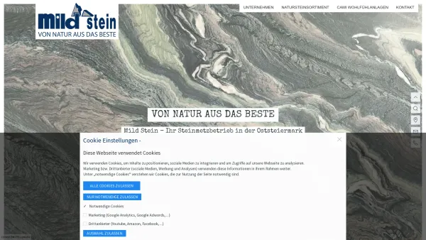 Website Screenshot: Karl Mild GesmbH - mildstein.com - Date: 2023-06-23 12:07:10