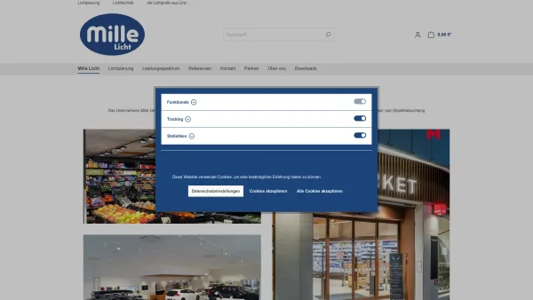 Website Screenshot: Mille - Lichttechnik - Mille Licht - die Lichtprofis - Date: 2023-06-14 10:43:53