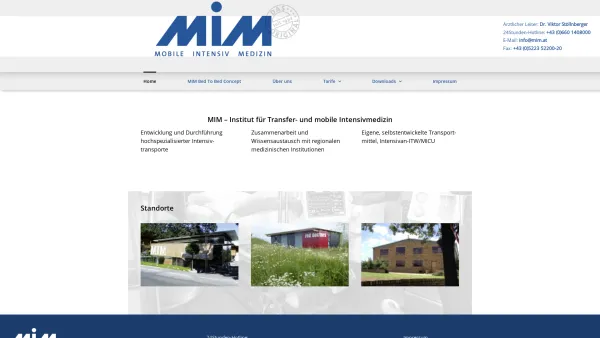 Website Screenshot: M Institut für Transfer und Mobile IntensivMedizin - MIM - Mobile Intensivmedizin – das Original seit 1992 - Date: 2023-06-23 12:07:10