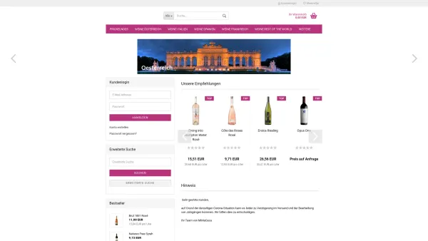 Website Screenshot: MiMaCasa Haus des Genusses - MiMaCasa - Weine, Champagne, Portwein und Destillate online kaufen - Date: 2023-06-23 12:07:10