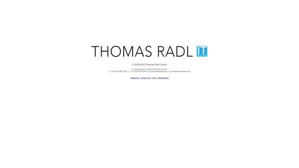 Website Screenshot: Mind & Tronic Mellunig und Radl OEG - Home - Thomas Radl GmbH - Date: 2023-06-14 10:37:55