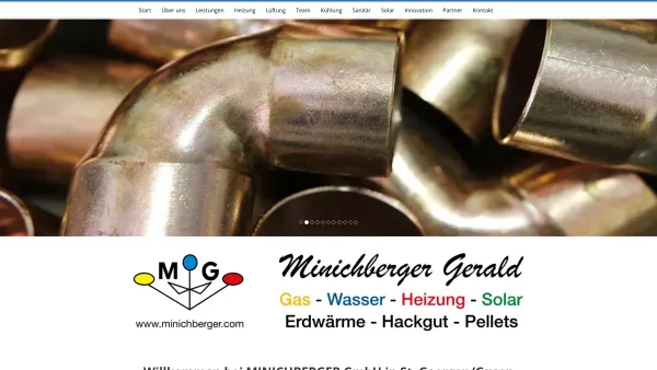 Website Screenshot: Minichberger Gerald - Start (MINICHBERGER GmbH, Gas-Wasser-Heizung-Solar) - Date: 2023-06-23 12:07:13