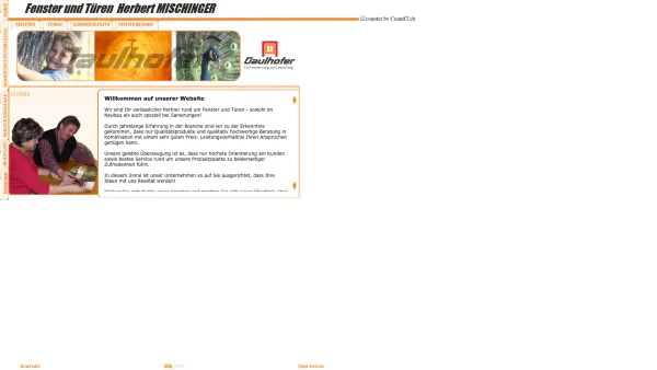 Website Screenshot: Fenster und Türen im Bezirk Tulln Herbert MISCHINGER - Fenster Türen Mischinger - Date: 2023-06-23 12:07:13