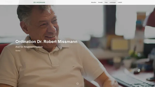 Website Screenshot: Dr.Robert Missmann - Dr. Missmann | Arzt für Allgemeinmedizin, Seckau - Date: 2023-06-23 12:07:13