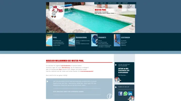 Website Screenshot: Haunold Neue Seite 1 - MISTERPOOL - Schwimmbad - Pool - Überdachung - Niederösterreich - Date: 2023-06-23 12:07:13