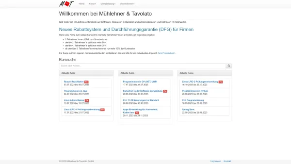 Website Screenshot: Mühlehner & Tavolato GmbH - Willkommen - Mühlehner & Tavolato GmbH - Date: 2023-06-23 12:07:13