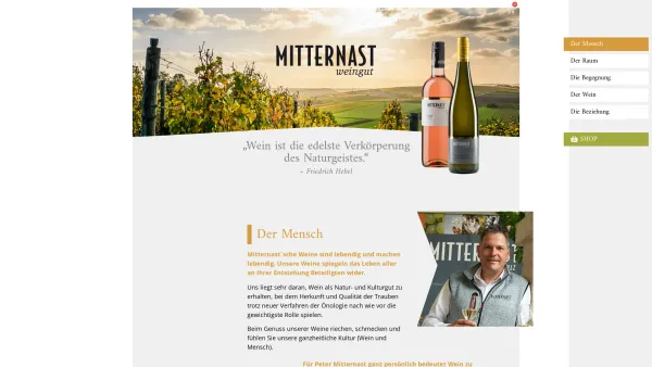 Website Screenshot: Weingut Mitternast - Weingut Mitternast – Qualitätswein aus Österreich - Date: 2023-06-23 12:07:13