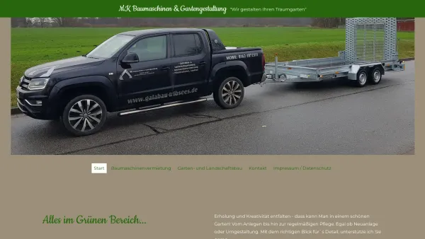Website Screenshot: Krembs M. - Transportbegleitung BF2 / BF3 - MK Baumaschinen & Gartengestaltung - Start - Date: 2023-06-14 10:43:53
