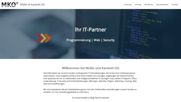 Website Screenshot: Müller & Kanduth OG - IT-Partner in Wien – Müller & Kanduth OG - Date: 2023-06-15 16:02:34