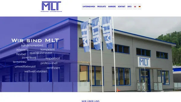 Website Screenshot: MLT Maschinen Leitungstechnik GmbH - MLT – Maschinen Leitungstechnik GmbH - Date: 2023-06-15 16:02:34