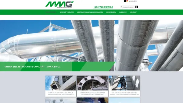 Website Screenshot: MM Mühringer Montage GmbH - Industrieanlagenbau & Projektplanung in Oberösterreich - Date: 2023-06-15 16:02:34