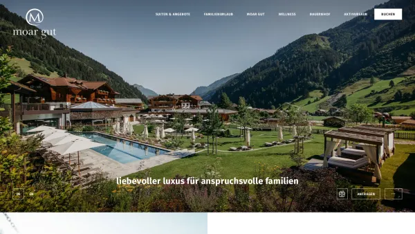 Website Screenshot: Josef Kinderhotel Salzburg Familienhotel Bauernhof Moargut Gossarl Österreich - Familien Natur Resort Moar Gut in Großarltal | moar gut - Date: 2023-06-23 12:07:16