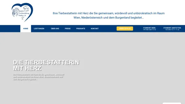 Website Screenshot: Mobile Tierbestattung Kukla e.U - Ich bin für Sie da – die Mobile Tierbestattung Kukla - Date: 2023-06-26 10:26:33