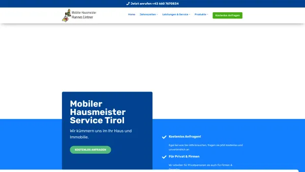 Website Screenshot: Mobiler-Hausmeister - Mobiler Hausmeister Service Tirol | Alpbach, Schwaz & Umgebung - Date: 2023-06-14 10:38:04