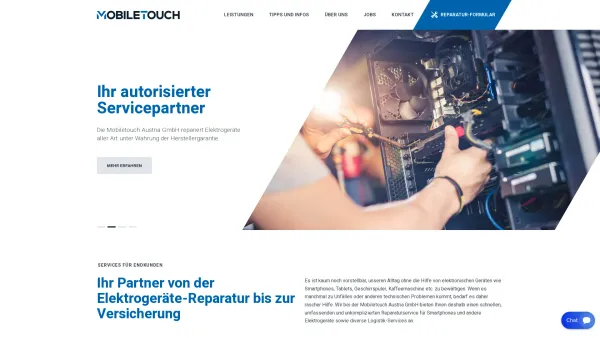 Website Screenshot: mobiletouch austria gmbh - Mobiletouch - Ihr autorisierter Servicepartner in Österreich - Date: 2023-06-15 16:02:34