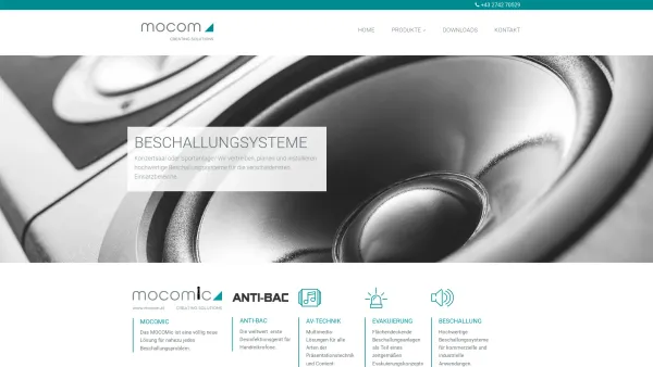 Website Screenshot: MOCOM Communication Systeme Handelsgesellschaft m.b.H. - Audio/Video-Technik & multimediale Steuerungssysteme - Date: 2023-06-23 12:07:16