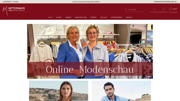 Website Screenshot: Modehaus Mittermayr - Willkommen im Modehaus Mittermayr - Wildenau - Date: 2023-06-14 10:43:56