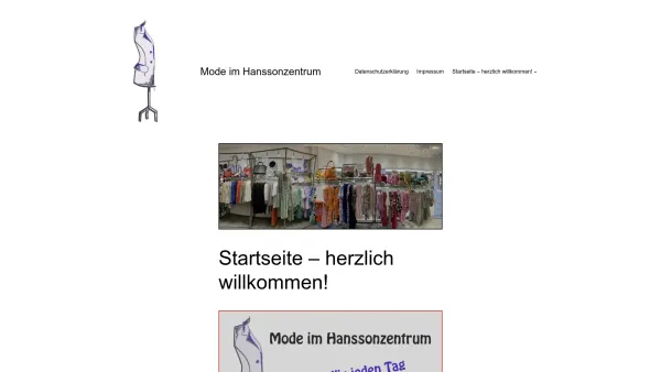 Website Screenshot: monika binder mode im hanssonzentrum - Mode im Hanssonzentrum – Mode für jeden Tag und jeden besonderen Tag! - Date: 2023-06-15 16:02:34