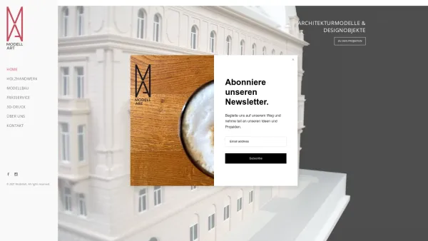 Website Screenshot: Modellart - Modellart | Architektur - Modellbau | Architekturmodelle und Möbelbau - Date: 2023-06-15 16:02:34