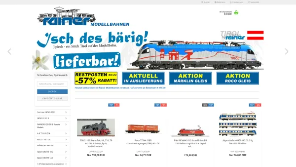 Website Screenshot: Rainer Modellbahnen - Rainer Modellbahnen - Rainer Modellbahnen - Date: 2023-06-23 12:07:18